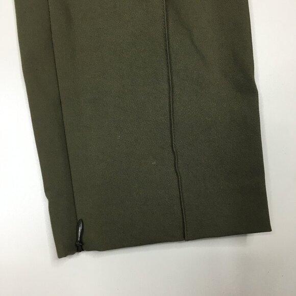 THEORY Green ALETTAH Approach 2 Zip Ankle Crop Dress Pant - Picture 10 of 12